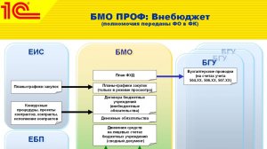 Внебюджет: совместное использование БМО и БГУ (полномочия кассового органа переданы ТО ФК)