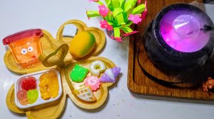 АСМР Распаковка сквишей силиконовых вкусняшек и разной еды Таба СКВИШИ 🥰🤯