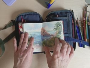 Пленэрный набор, что всё-таки оставила, а от чего отказалась. Что с точилкой и небольшая листалка