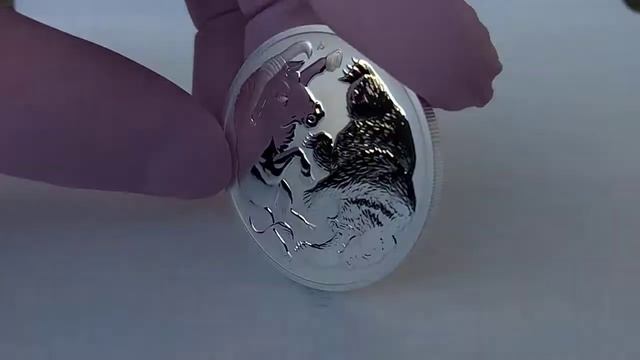 1$ 2020 Australia 1 oz silver BEAR & BULL
