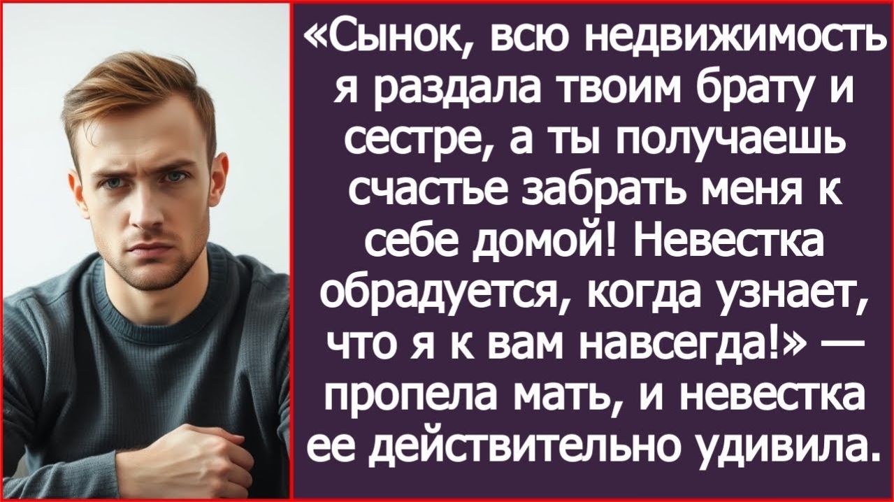 Всю недвижимость я раздала твоим брату и сестре! | ИСТОРИЯ ИЗ ЖИЗНИ | АУДИО РАССКАЗ |СЛУШАТЬ ИСТОРИЮ