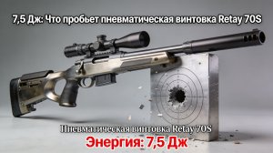 7,5 Дж что пробьет пневматическая винтовка Retay 70S