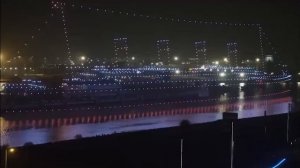 В Северной Ирландии сделали копию Титаника и 1000 дронов место где он отплывал