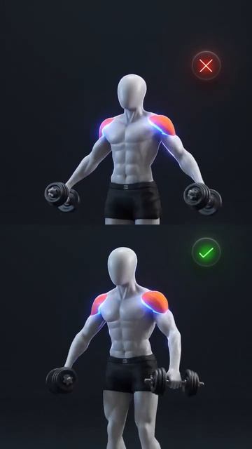 Ошибка при подъеме гантелей в стороны, которой следует избегать