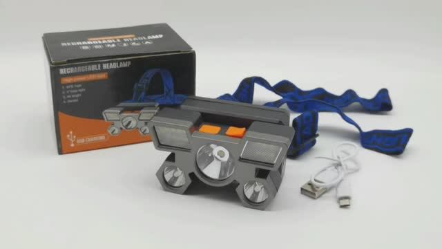 Яркий перезаряжаемый налобный фонарь LED Фара 5 LED, 12000 люмен