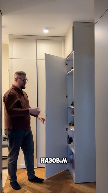 Зона прихожей с фасадами из крашенного мдф