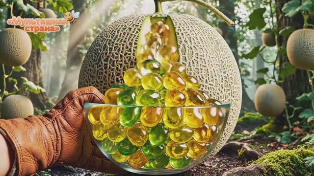 Волшебный лес. Конфетные деревья. ИИ-анимация.