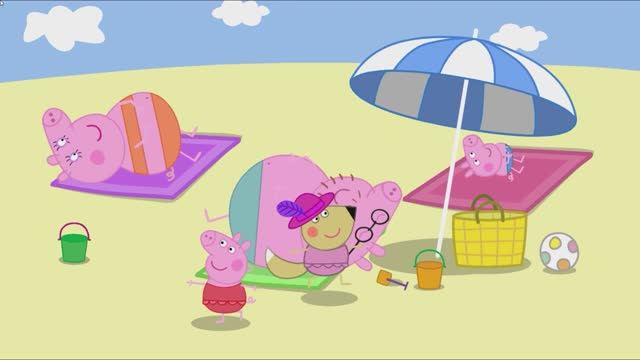 Свинка Пеппа, Пляж / игра -мультфильм. Смотреть весёлые мультики детям, игры и приключения Пеппы.