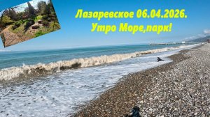 Утро море, парк! Лазаревское 06.04.2026.