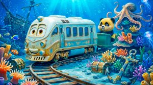 Поезд ушел под воду?! Шок-реакция Акселя — Мультики про игрушки