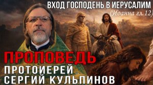 Проповедь о.Сергия Кульпинова Вход Господень в Иерусалим  Евангелие от Иоанна гл. 12