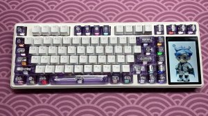 КЛАВИАТУРА С ДИСПЛЕЕМ И ОЧЕНЬ ПРИЯТНЫМ ЗВУКОМ КЕЙКАПОВ