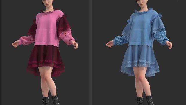 Работы выпускницы курса «Визуализация дизайна и моделирование одежды в Style3D»