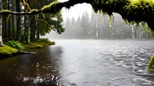 Спокойный дождь на лесном озере 🌧️ 3 часа на фоне окружающей природы.