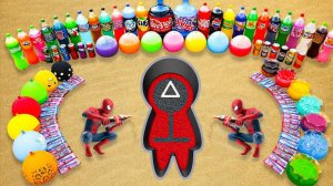 Мультики для детей. Копаем мем из игры в кольмара на песке и заливаем газировками. Мультики малышам