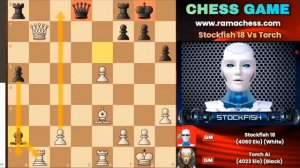 Stockfish 18 БЛЕСТЯЩЕ пожертвовал слона в середине партии против Torch Chess _ Stockfish 18 русская