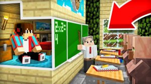 Я ПОСТРОИЛ СЕКРЕТНЫЙ ДОМ В ШКОЛЕ В МАЙНКРАФТ | Компот Minecraft