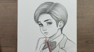Как шаг за шагом нарисовать  мальчика карандашом