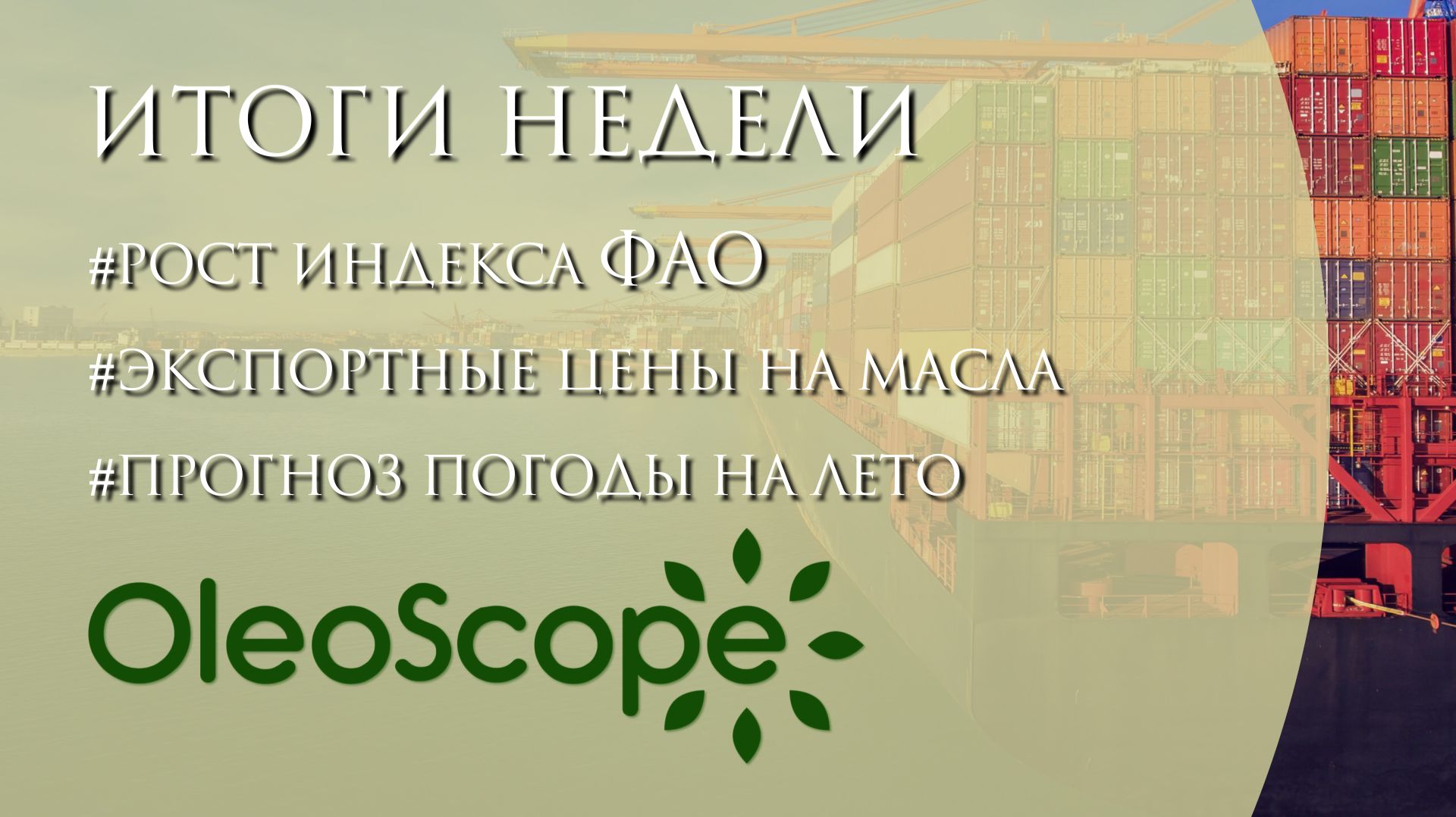 Рост индекса цен ФАО, экспортные котировки и прогноз погоды на лето