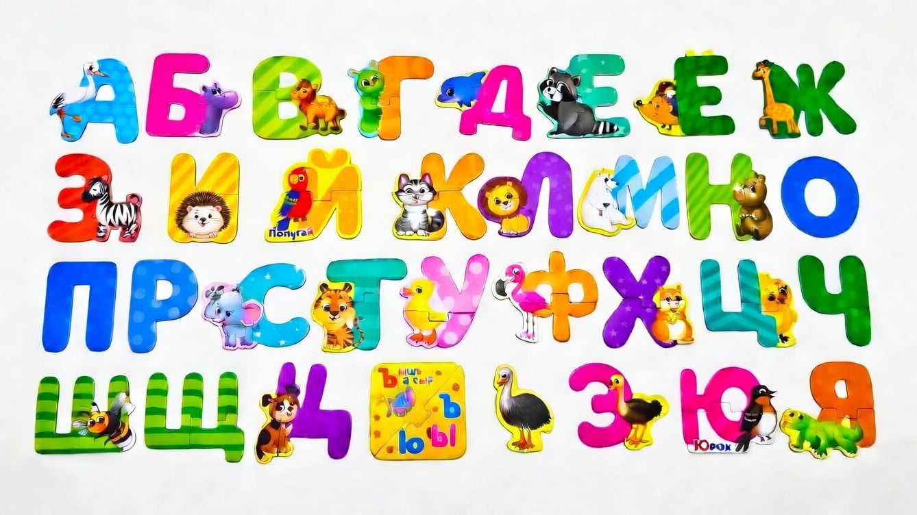 Учим БУКВЫ, АЛФАВИТ с животными 🐶🐱 Весёлые буквы для детей | Развивающее видео для детей