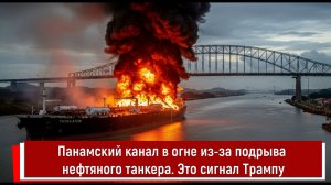 Панамский канал в огне из-за подрыва нефтяного танкера. Это сигнал Трампу