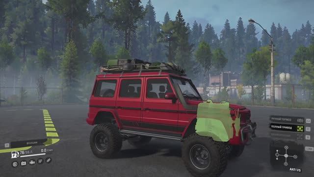 Mercedes G65 AMG BRABUSна гелике довёз груз с трудом по бездорожью в сноу раннер