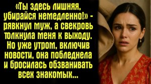 Истории из жизни. Слушать истории.  «Ты здесь лишняя, убирайся немедленно!» — рявкнул муж, а свекров