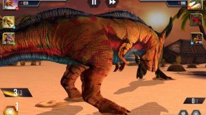 Прошла в дрожь земли и собрала Игуанодона, сражения и победа, « Я играю в Jurassic world the Game »