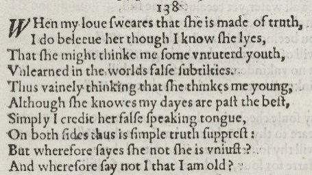 Шекспир, сонет 138
