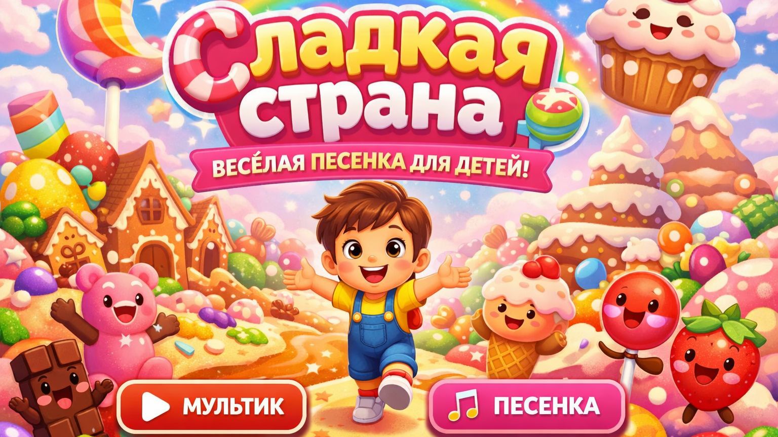Сладкая страна 🍭 | Весёлая детская песенка про сладости