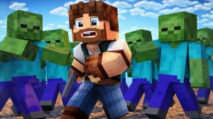 ЗОМБИ ЗАХВАТИЛИ ГОРОД! ДЕНЬ 3. ЗОМБИ АПОКАЛИПСИС В МАЙНКРАФТ - СЕРИАЛ ПРО ЗОМБИ В МАЙНКРАФТ #3