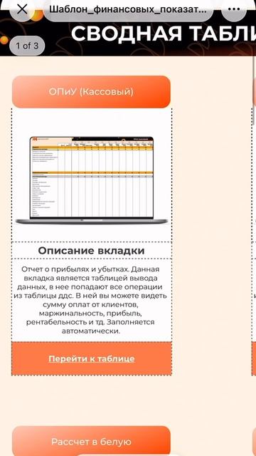Шаблон финансовых показателей, которые пригодятся каждому предпринимателю.