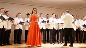Екатерина Бабич и Московский мужской камерный хор исполняют «Аллилуйя» Моцарта.Ф-но — Ирина Коробова