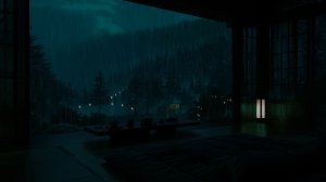 Дождь за окном с грозой для сна и отдыха ⛈️🌙