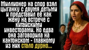 Истории из жизни. Слушать истории. Миллионер на спор взял цыганку с двумя детьми и представил её как