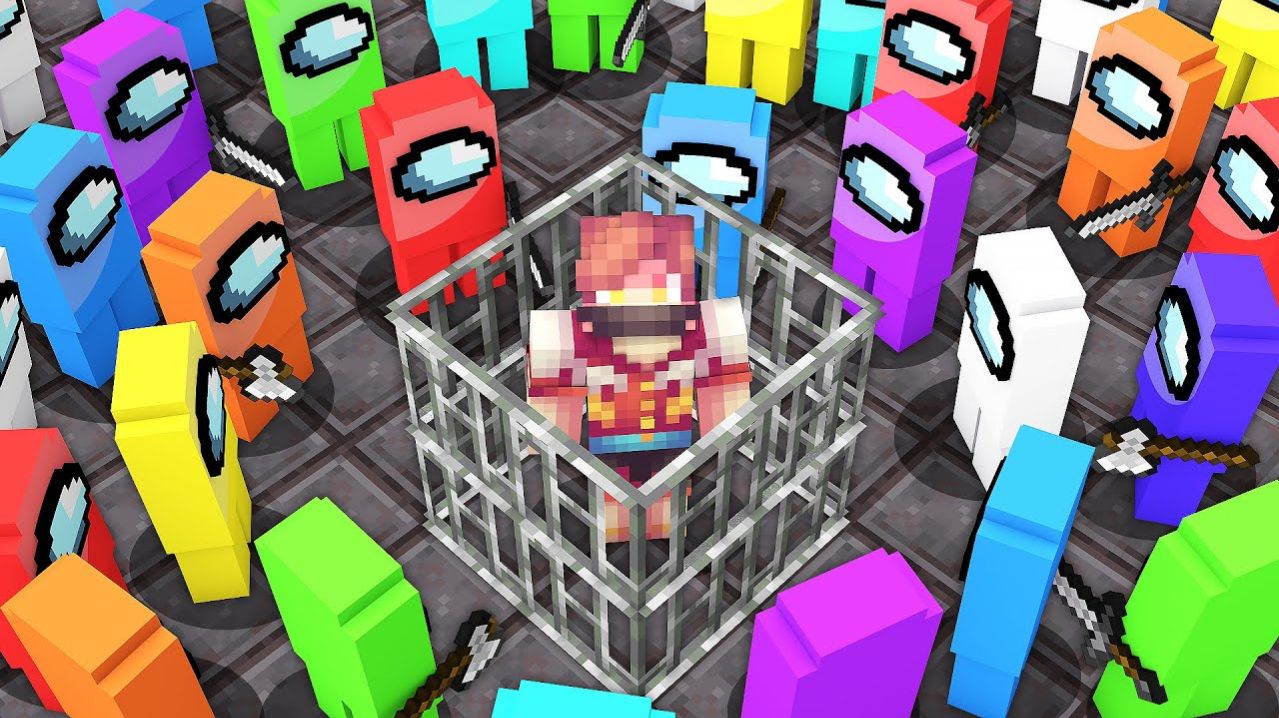 ТУМКА Закрыл Меня в ТЮРЬМЕ с ПРЕДАТЕЛЯМИ из AMONG US в Майнкрафт..