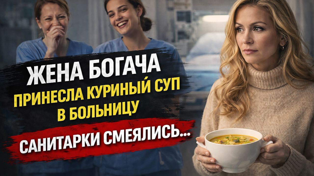 ЖЕНА БОГАЧА ПРИНЕСЛА КУРИНЫЙ СУП В БОЛЬНИЦУ. САНИТАРКИ СМЕЯЛИСЬ…│ИСТОРИИ ИЗ ЖИЗНИ