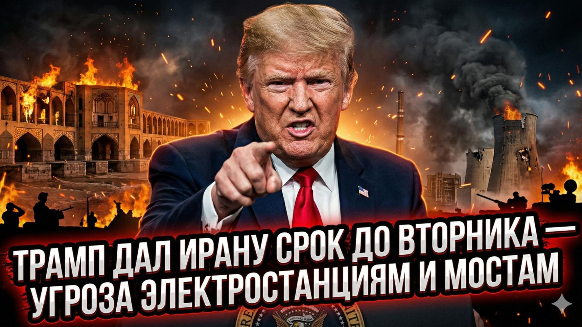 💣Последний вторник: Трамп угрожает разбомбить электростанции и мосты Ирана