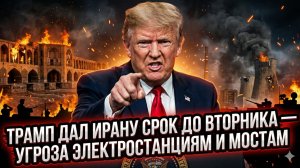 💣Последний вторник: Трамп угрожает разбомбить электростанции и мосты Ирана