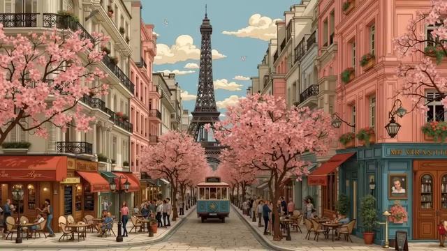 ПАРИЖСКОЕ КАФЕ 🗼 Расслабляющая французская музыка | Атмосфера кофейни