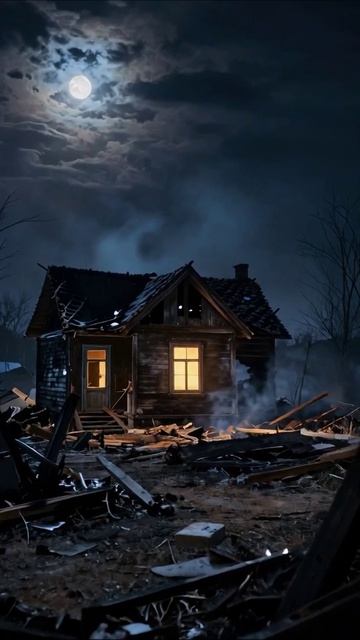 Темная безысходность заброшенного уголка #пустота #разрушение #ночь