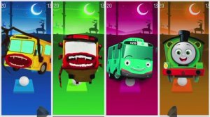 Автобус ТАЙО и ПАРОВОЗИК ТОМАС 🆚 Молния МАКВИН и МОНСТР АВТОБУС мультик