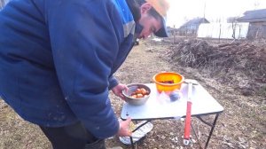 ПРИГОТОВИЛИ  ОЧЕНЬ ВКУСНОЕ БЛЮДО В КАЗАНЕ   //БАТЯ ОЦЕНИЛ