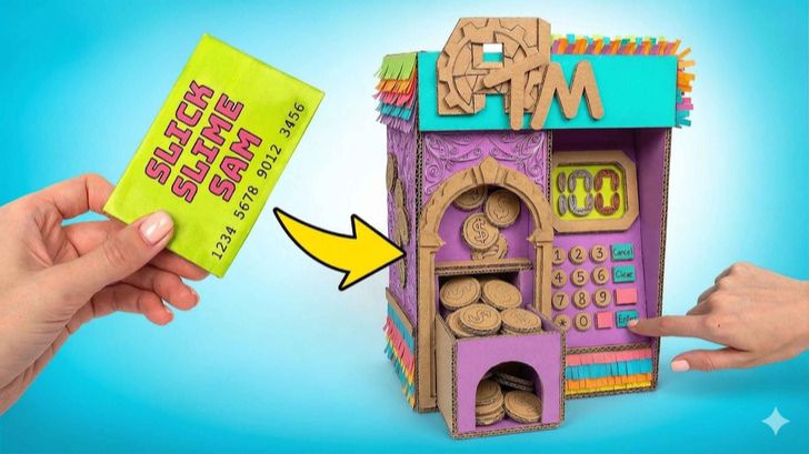DIY банкомат и тайник из картона: крутые поделки 🔒