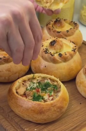 Горшочки-балиш с начинкой