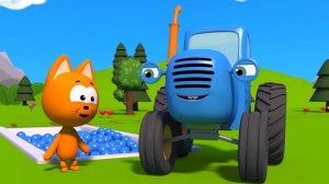 Котенок Котэ - Разноцветные тракторы - Новые развивающие мультики - Учим цвета!