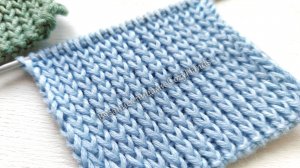 Вариант вязания резинки 1 на 1 со скрещенными петлями