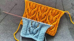 красивый ажурный узор спицами🧶