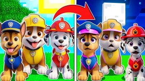 😂 ЩЕНКИ СТАЛИ ДЕВОЧКАМИ! ЭВОЛЮЦИЯ ЩЕНЯЧИЙ ПАТРУЛЬ В МАЙНКРАФТ 🐾🦸♀️