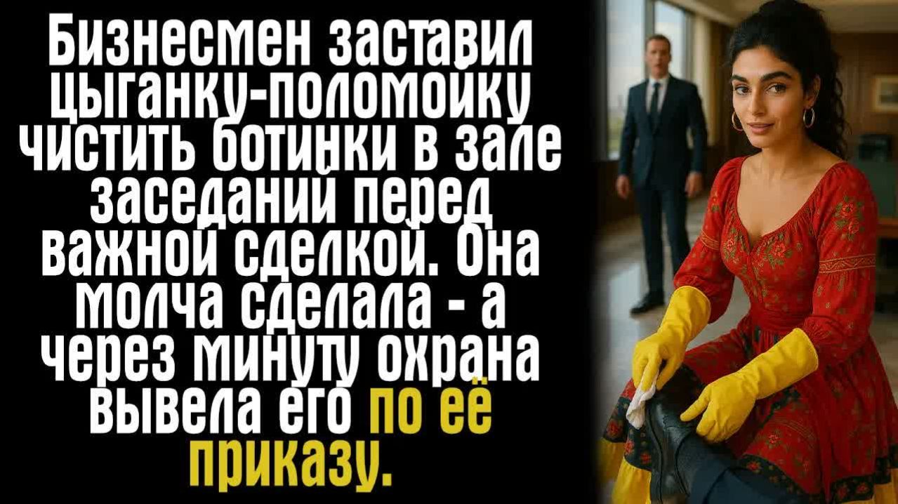 Истории из жизни. Слушать истории. Бизнесмен заставил цыганку-поломойку чистить ботинки в зале